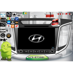 Radio dedykowane Hyundai IX25 2016r. Android 9/10 CPU 8x1.87GHz Ram4GB Dysk32GB DSP DVD GPS Ekran HD MultiTouch OBD2 DVR DVBT BT Kam